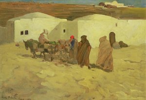 Uma cena em Tunis, 1899 (painel) de Arthur Melville
